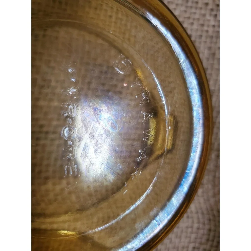 😎Vintage Pyr-O-Rey Dynaware Clear Yellow Glass‎ Casserole, Crumble Bowls 2